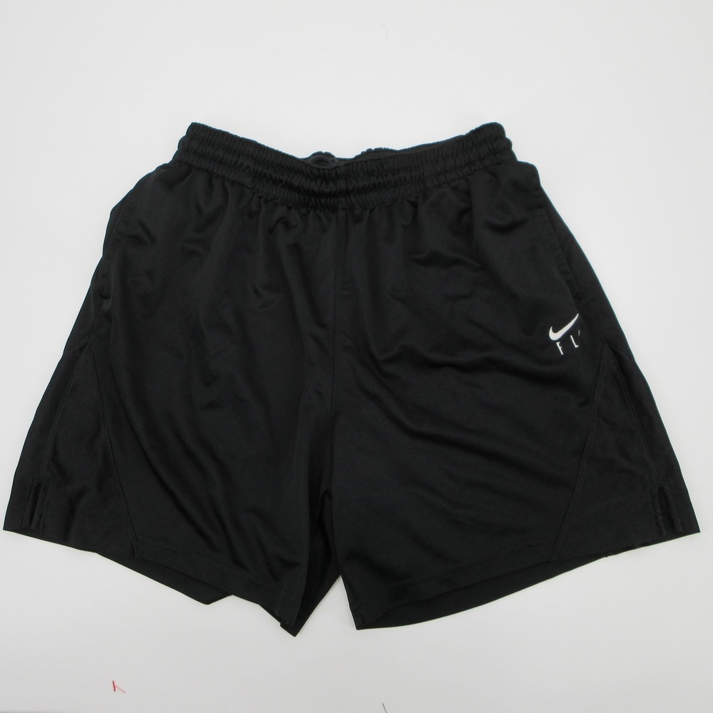 Nike Fly Womens Basketball Shorts Black Embroidered Swoosh Size M Activewear - Picture 1 of 7